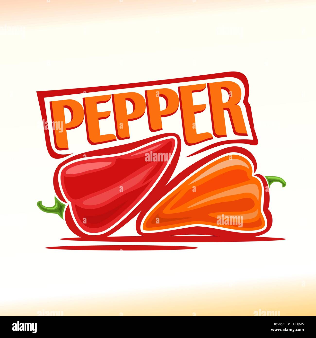 Vector logo for bell pepper Stock Vector
