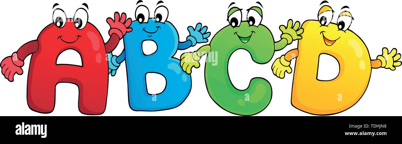 Cartoon ABCD letters theme 3 - eps10 vector illustration Stock Vector Image  & Art - Alamy