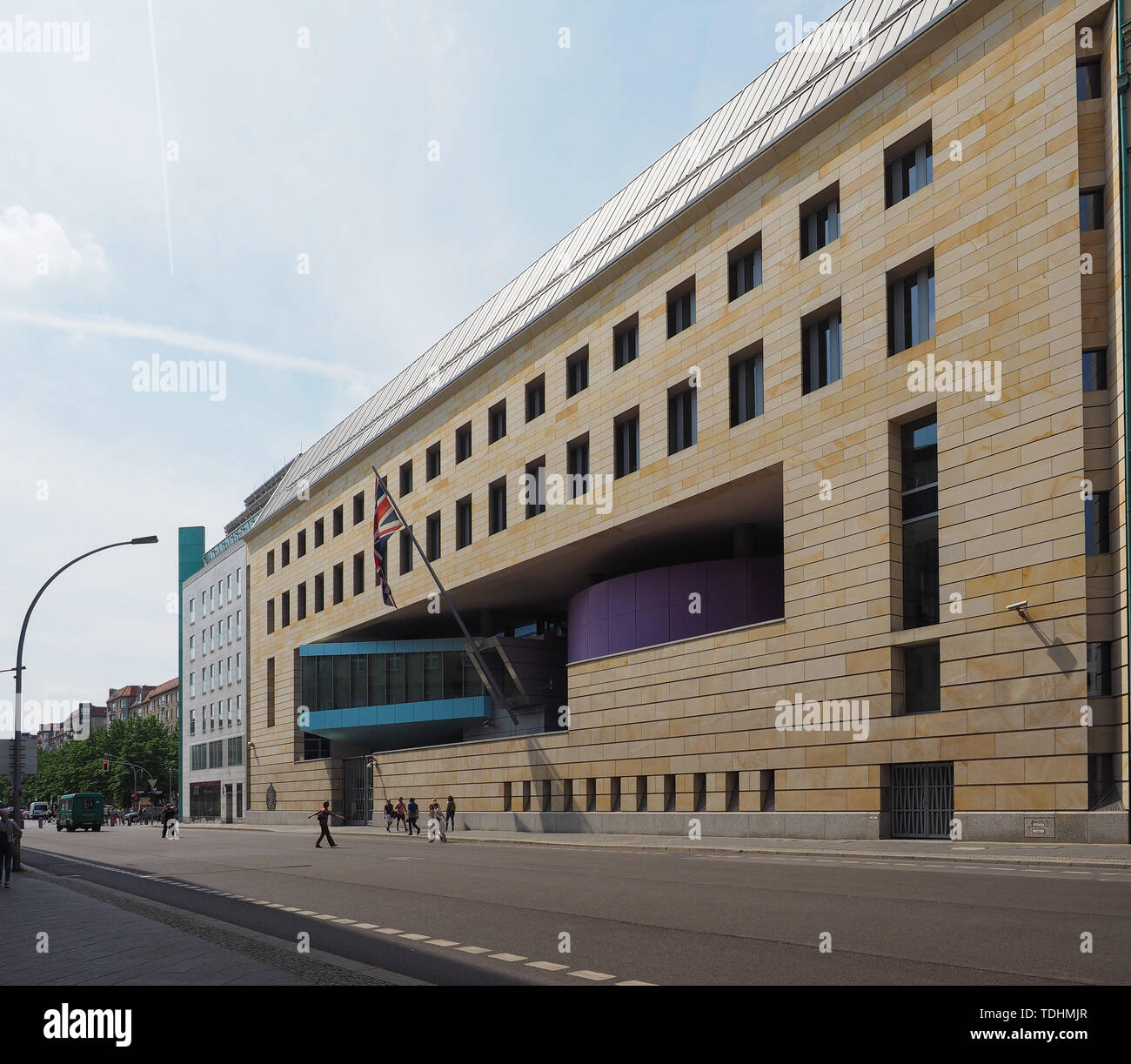 BERLIN, GERMANY - CIRCA JUNE 2019: British Embassy designed by English architect Michael Wilford CBE Stock Photo