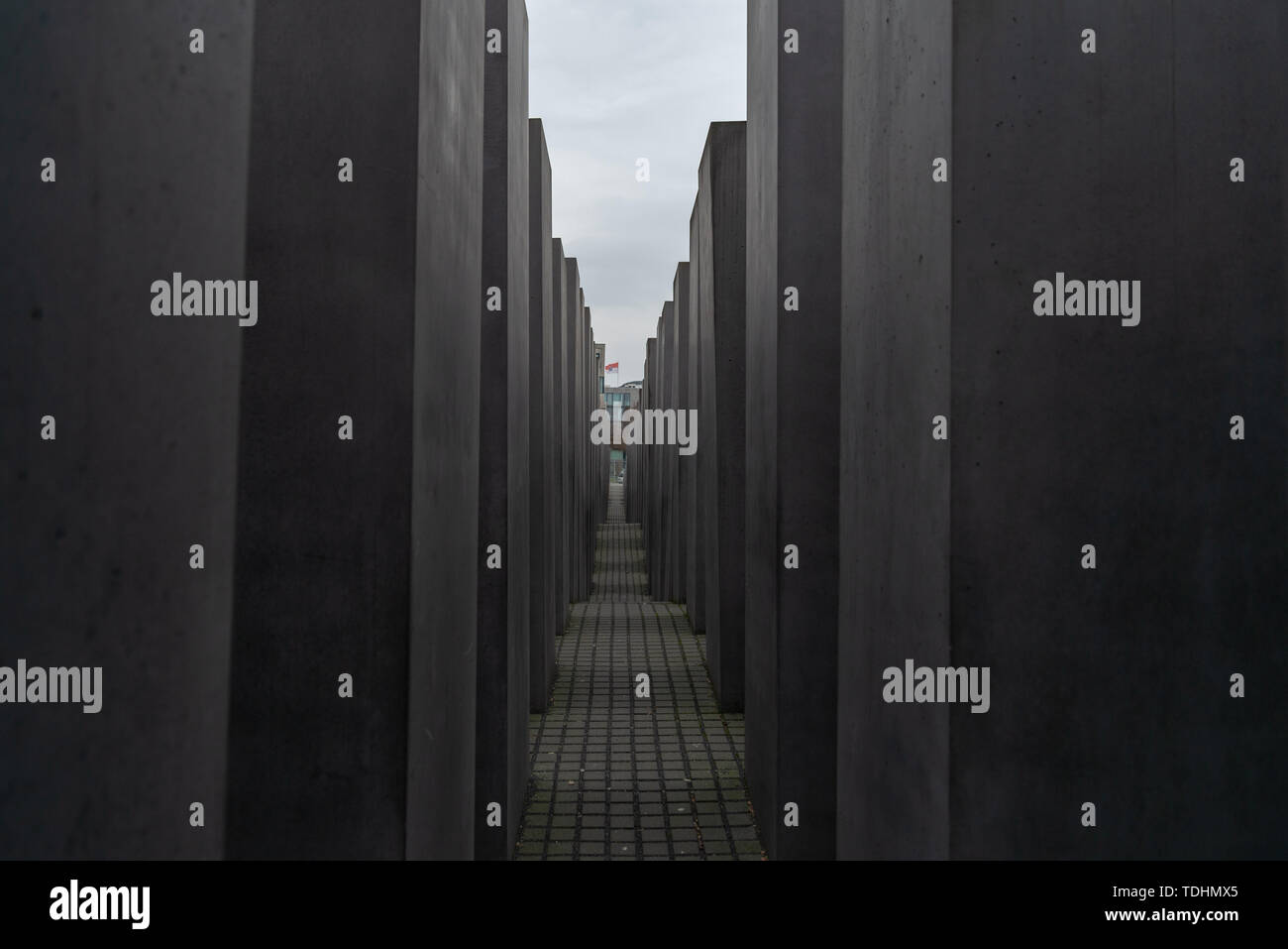 Memorial to the Murdered Jews of Europe. Berlin, Germany. February 19, 2019. Stock Photo