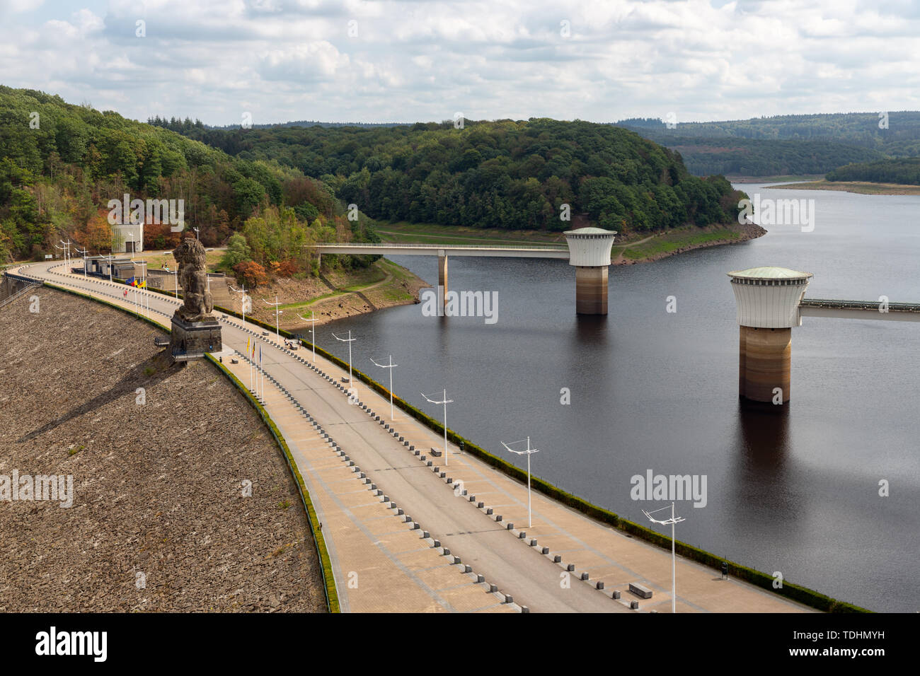 Gileppe dam in Belgium with two drinking water supply systems Stock Photo Alamy