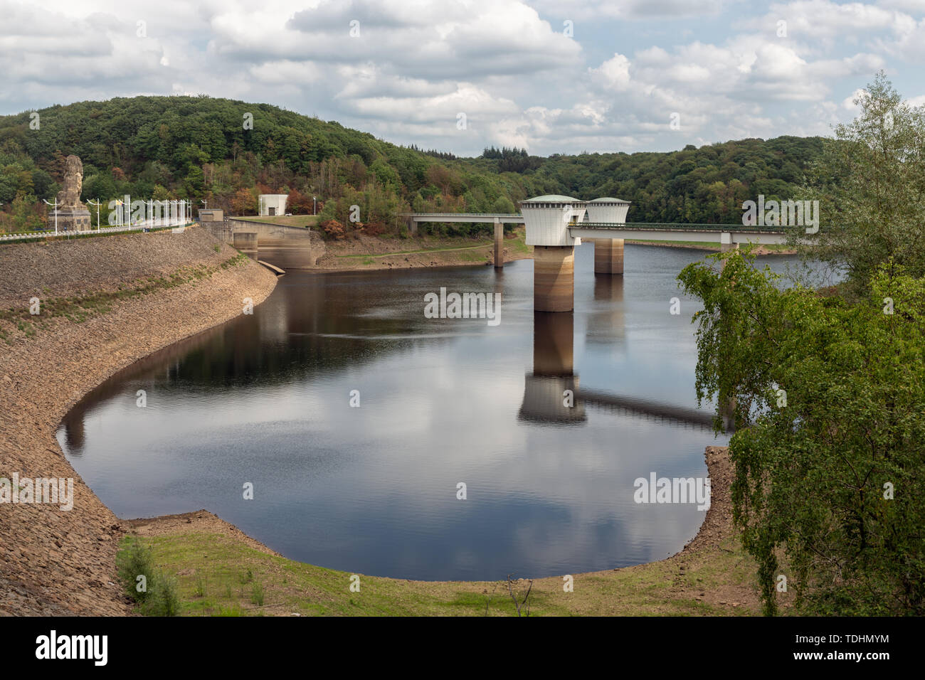 Gileppe dam in Belgium with two drinking water supply systems Stock Photo Alamy