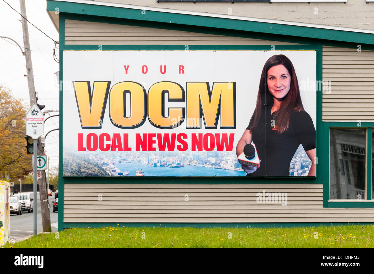 VOCM is a local radio station in St John's, Newfoundland, Canada. Stock Photo