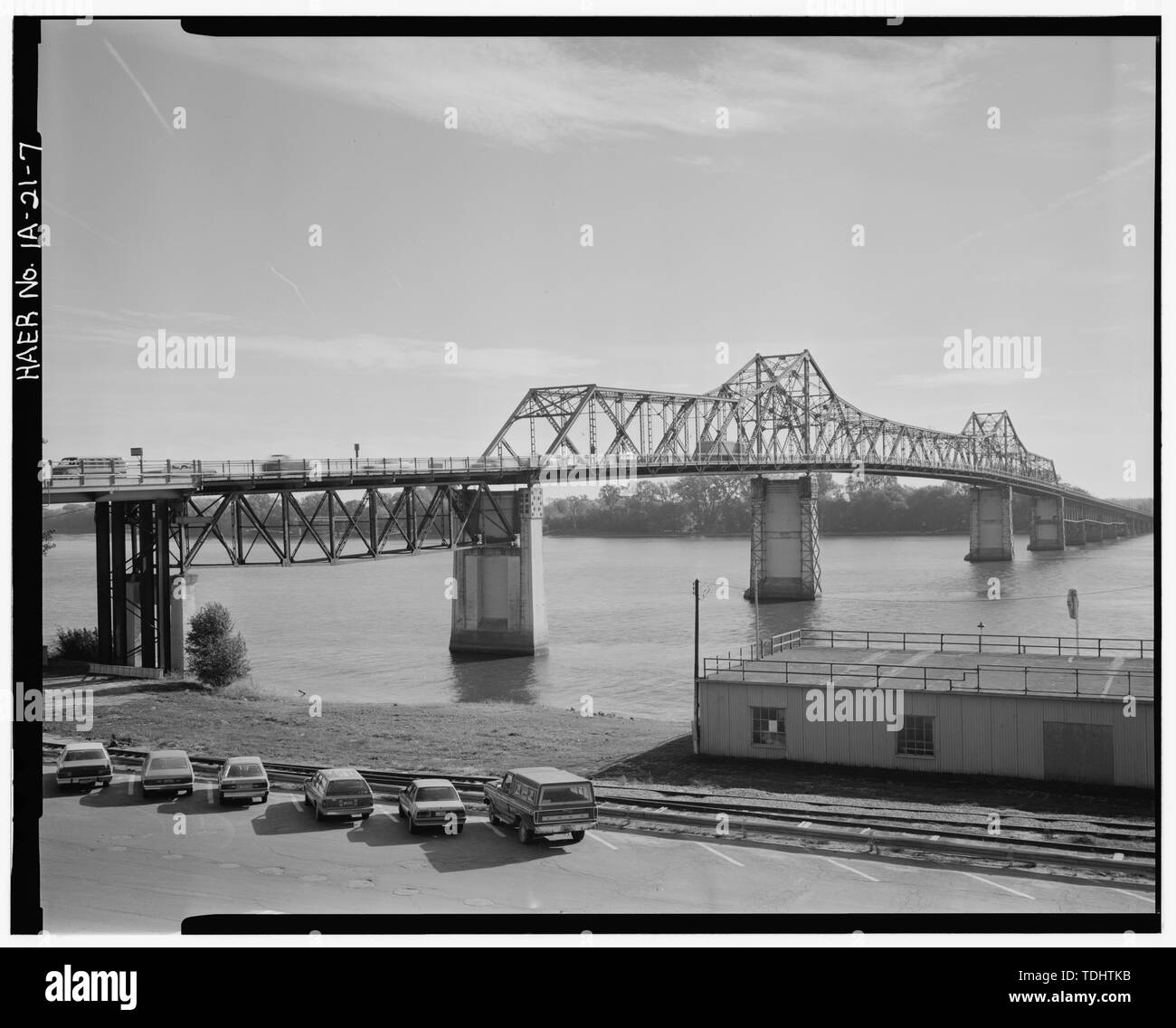 OVERALL VIEW OF BRIDGE, FROM SOUTH APPROACH RAMP. VIEW TO NORTHEAST ...