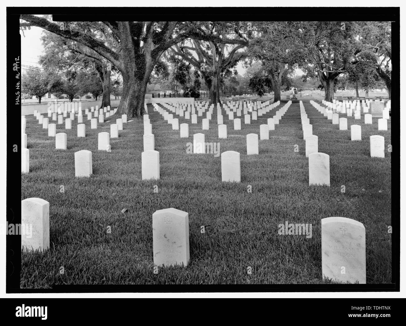 OVERALL VIEW OF CEMETERY SECTION 1 (NOTE HEADSTONE FOR CONFEDERATE SOLDIER AT CENTER FOREGROUND