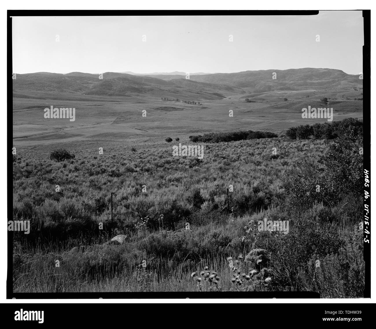 OVERALL VIEW OF RANCH LANDS IN ROSS CREEK VALLEY. VIEW TO SOUTH FROM ...