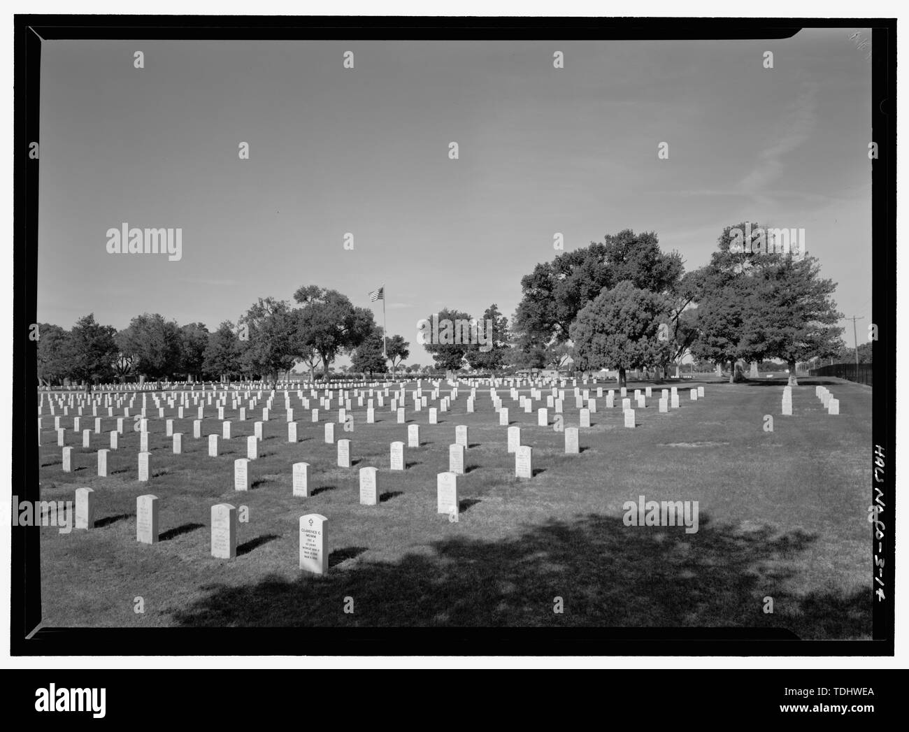 OVERVIEW OF CEMETERY FROM NORTHEAST CORNER OF CEMETERY IN SECTION H