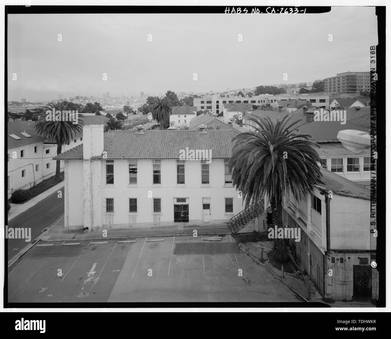 OVERVIEW OF MAIN HOSPITAL, NORTHEAST CORNER. Presidio of San