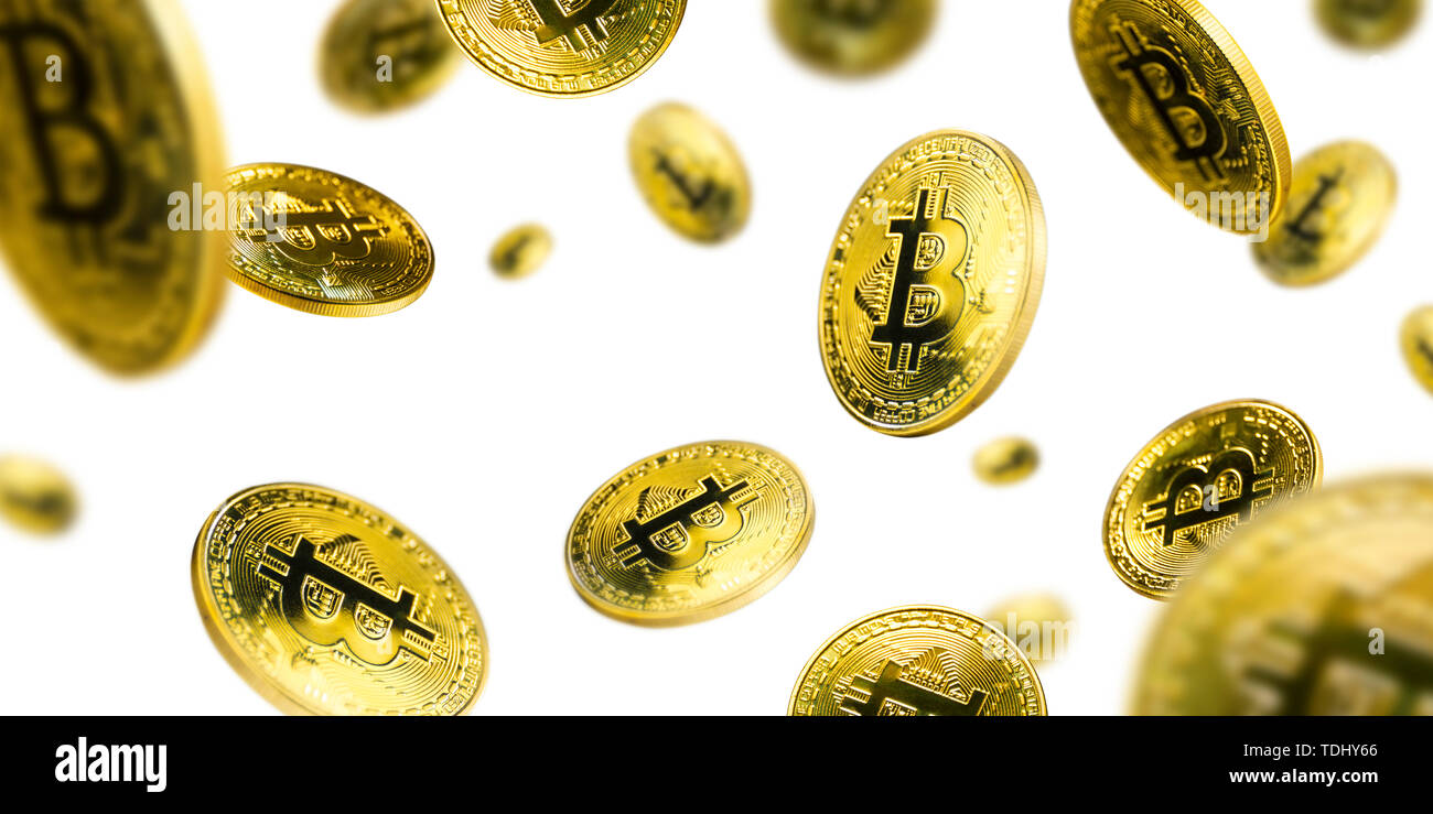 Flying gold coins hi-res stock photography and images - Alamy