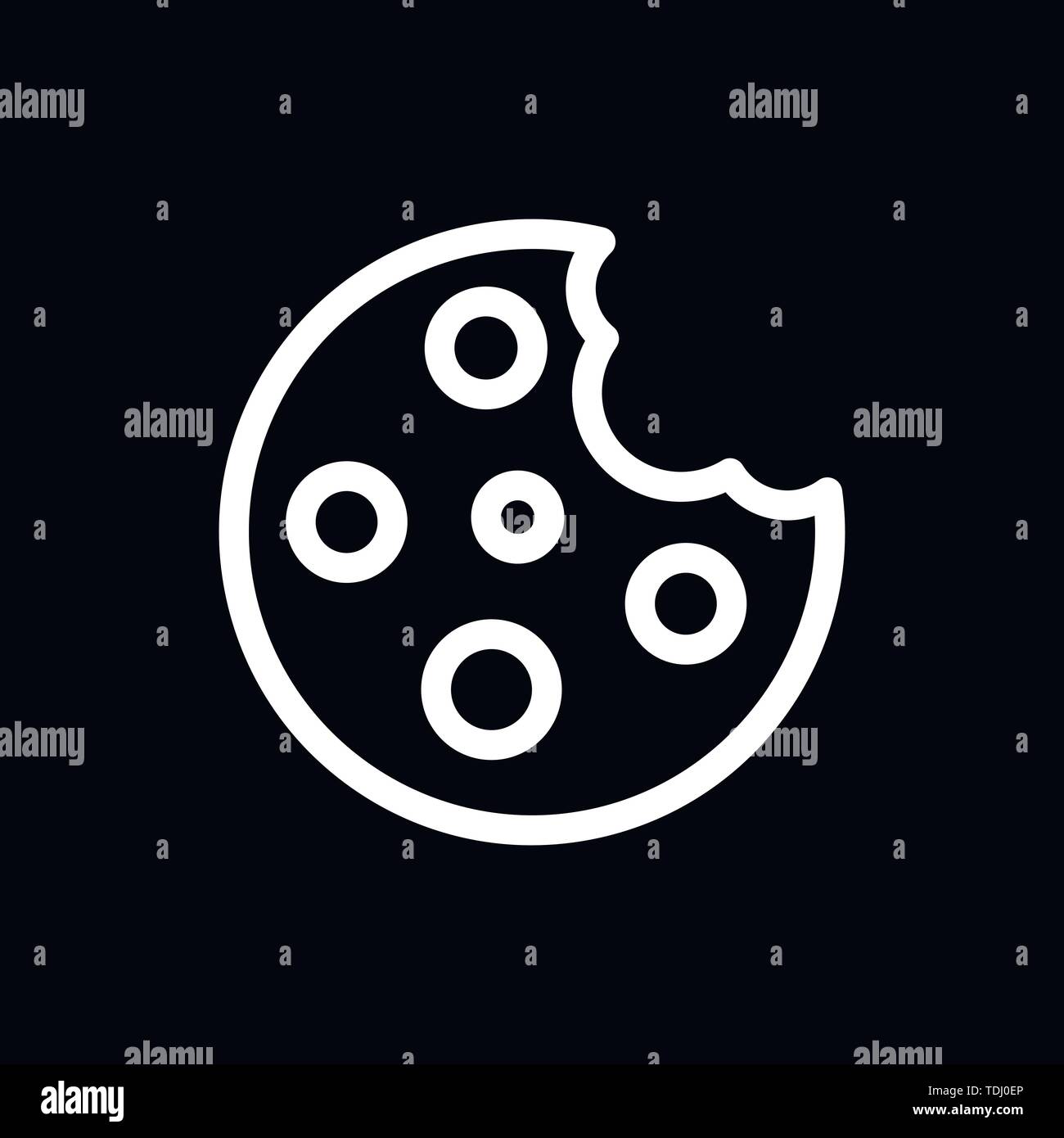 Cookie icon. Biscuit cookie or biscotti vector icon isolated on background Stock Vector