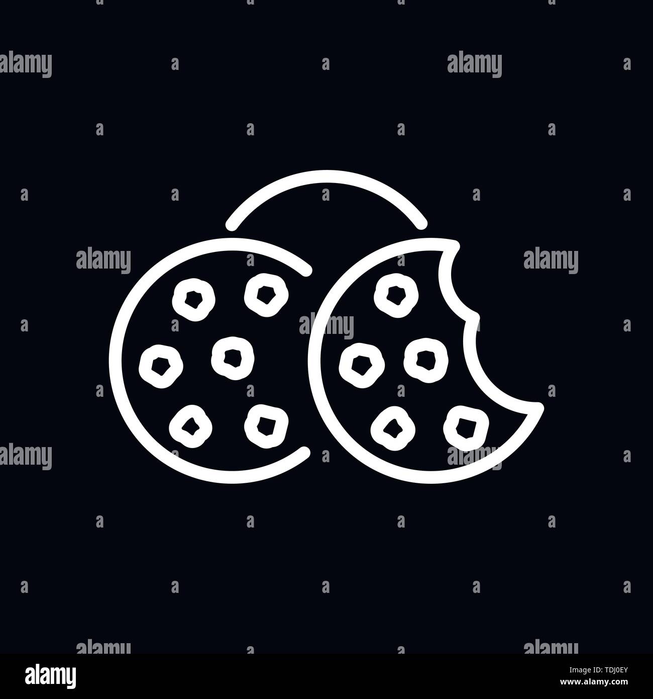 Cookie icon. Biscuit cookie or biscotti vector icon isolated on background Stock Vector