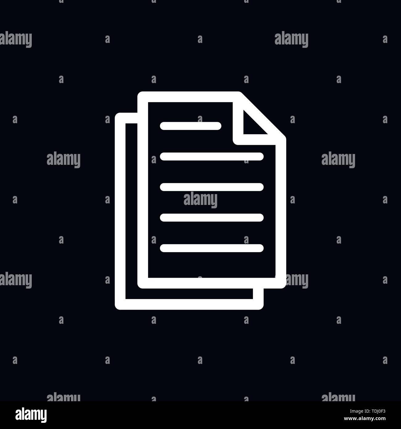 Copy icon. Duplicate app sign. Simple User interface element. EPS10 vector. Stock Vector