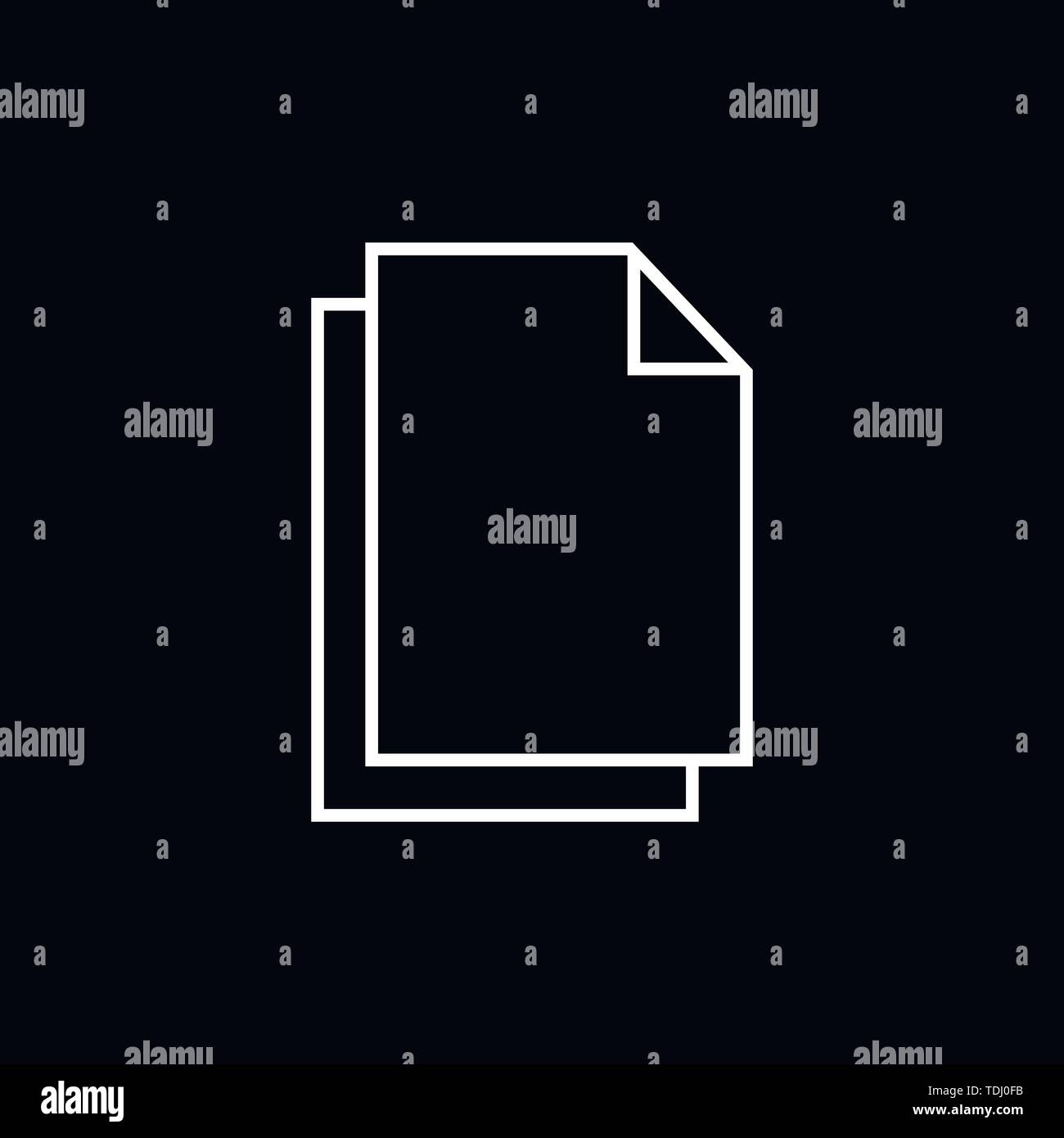 Copy icon. Duplicate app sign. Simple User interface element. EPS10 vector. Stock Vector