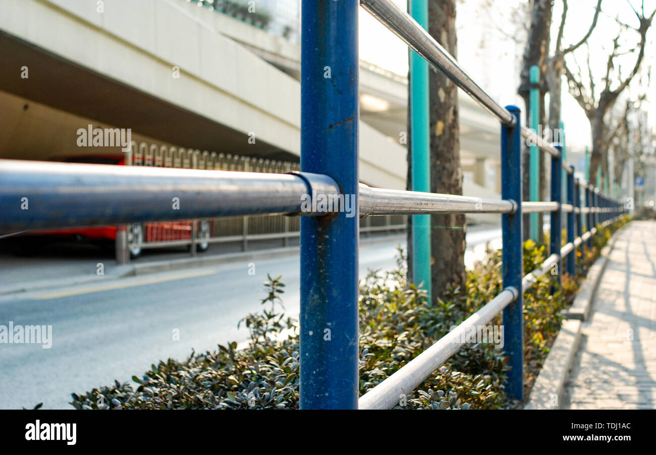 The railings on the street Stock Photo - Alamy