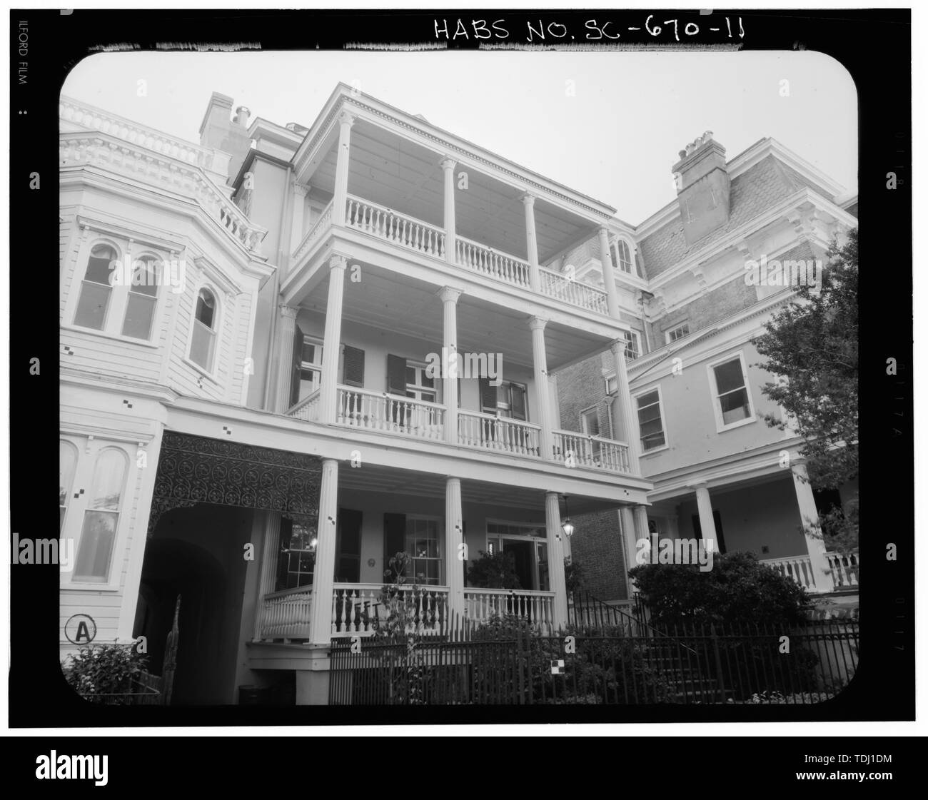 PHOTOGRAMMETRIC IMAGE- PERSPECTIVE VIEW SOUTHWEST CORNER - Nathaniel Russell Middleton House, 22 South Battery Street, Charleston, Charleston County, SC Stock Photo