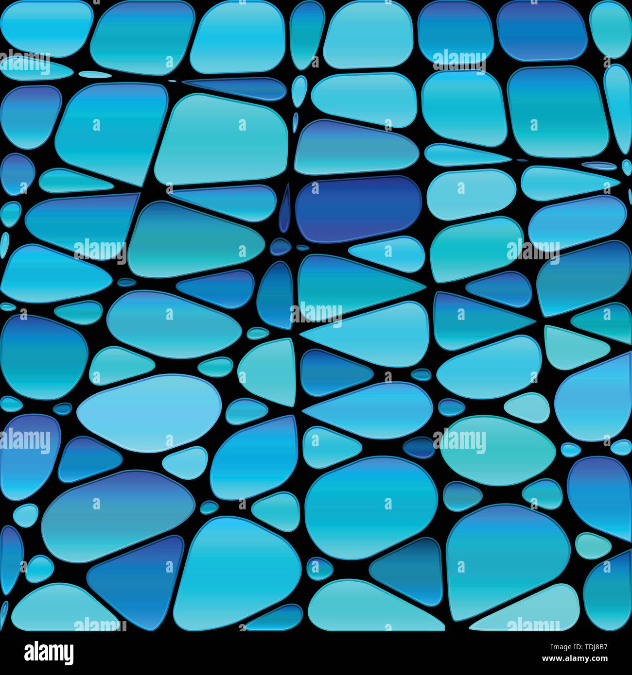 abstract vector stained-glass mosaic background - bright blue Stock ...