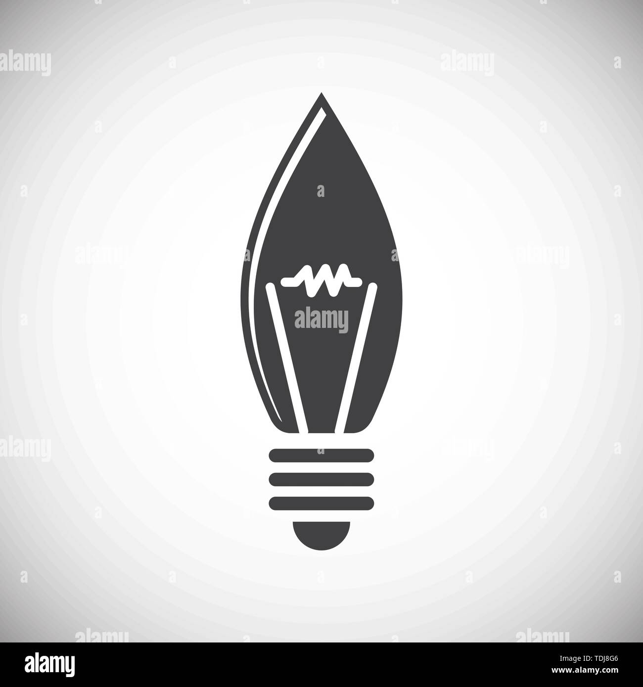 Bulb icon on background for graphic and web design. Simple illustration ...