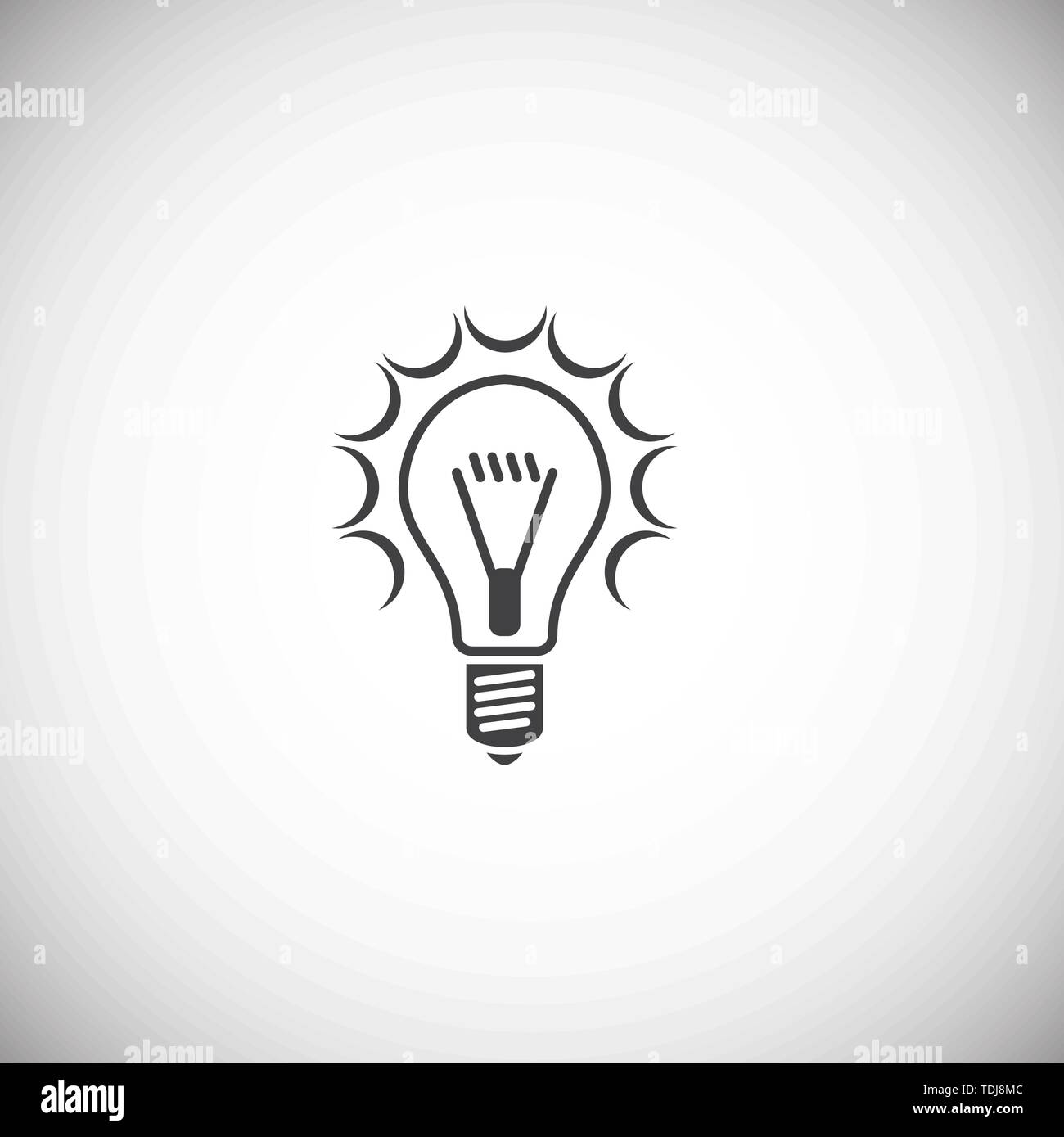 Bulb icon on background for graphic and web design. Simple illustration ...