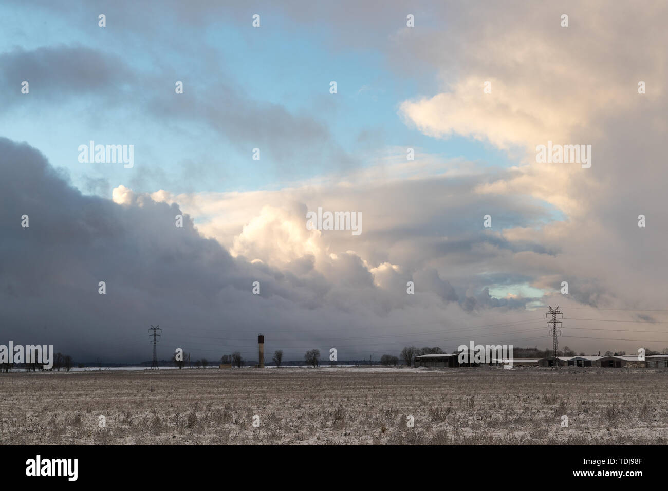 cold and winter landscapes with snow in Russia Stock Photo - Alamy