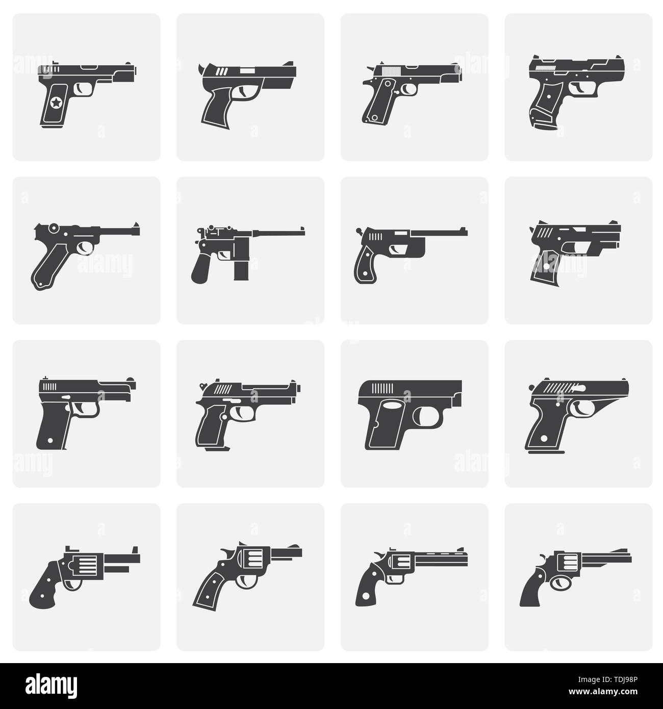 Symbolische Icons für App-Funktionen wie Login, Spiele und Sicherheit