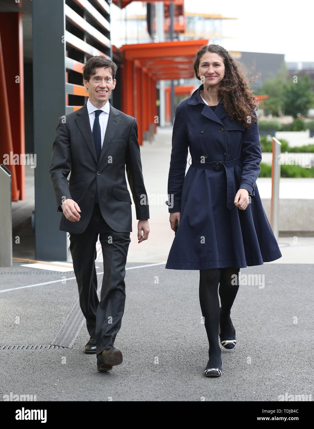 Conservative party leadership contender Rory Stewart and wife Shoshana  arrive at Here East studios in Stratford, east London, ahead of the live  television debate for the candidates for leadership of the Conservative