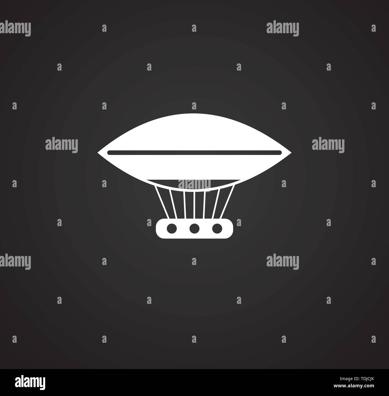 Hot Air balloon icon on background for graphic and web design. Simple ...