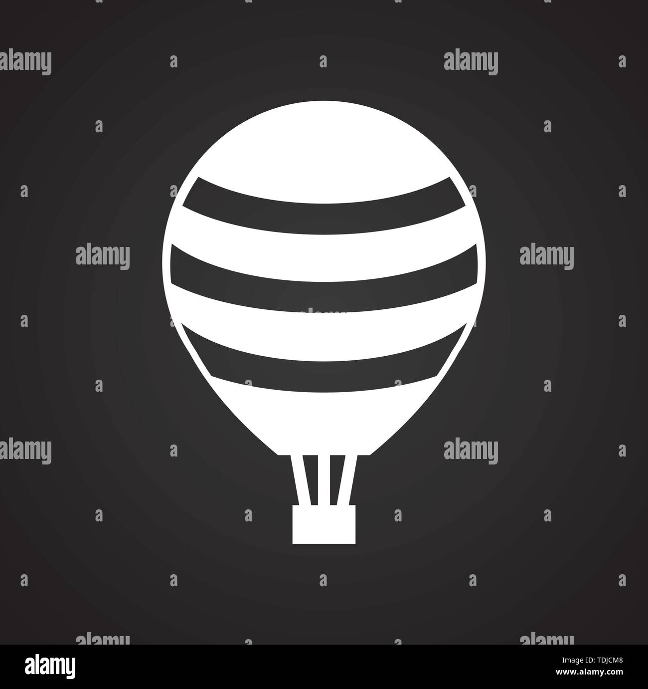 Hot Air balloon icon on background for graphic and web design. Simple ...
