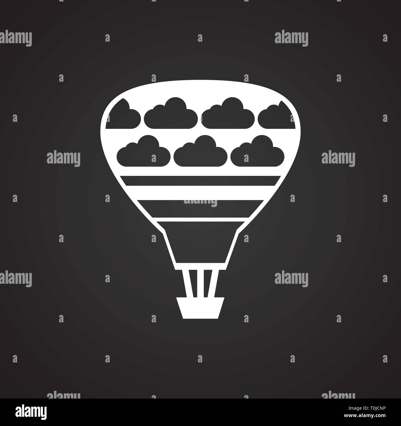 Hot Air balloon icon on background for graphic and web design. Simple ...