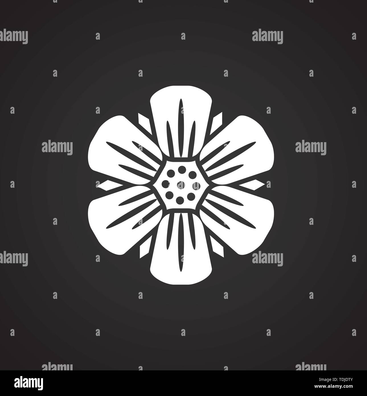Flower pattern icon on background for graphic and web design. Simple ...
