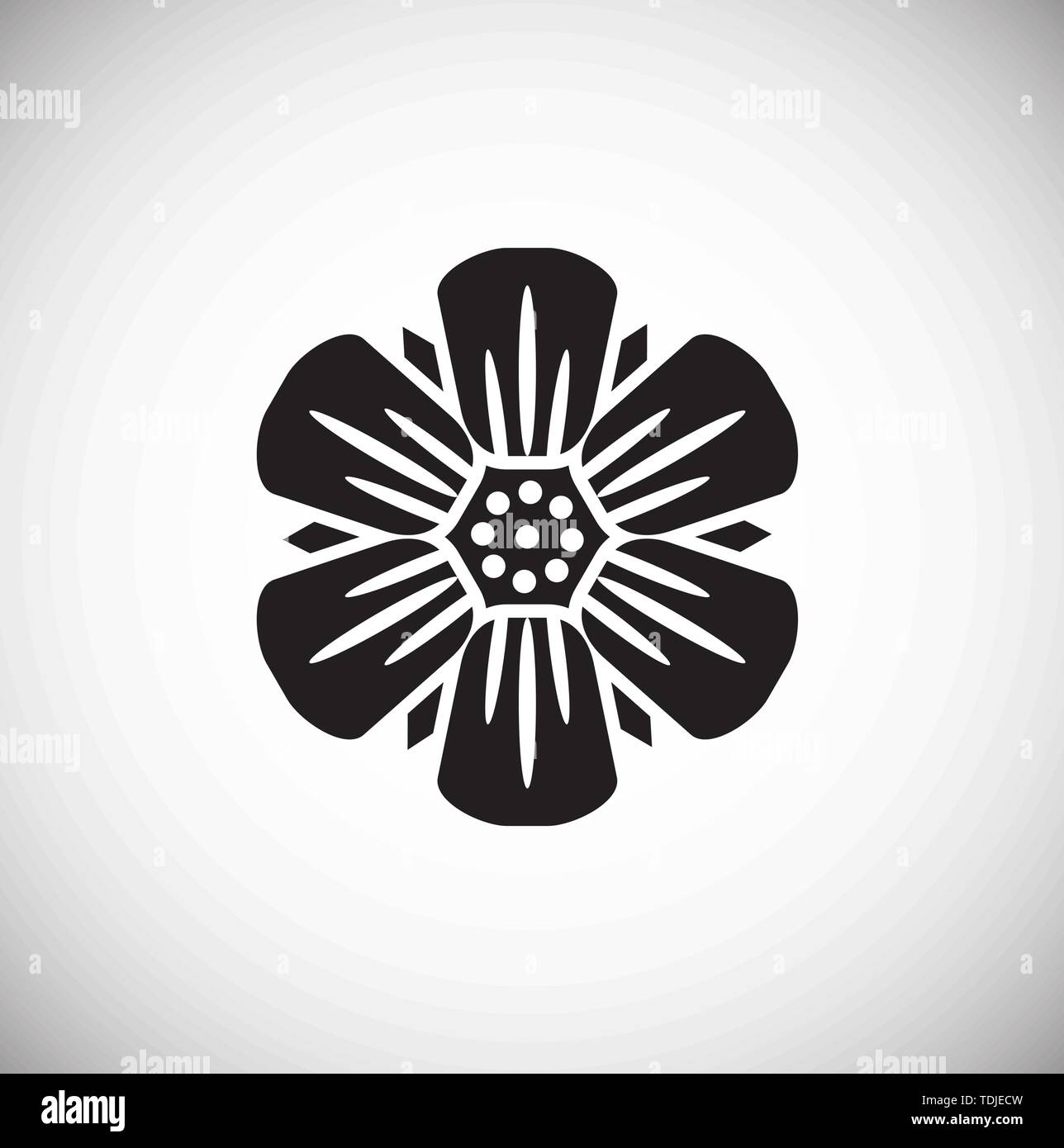 Flower pattern icon on background for graphic and web design. Simple ...