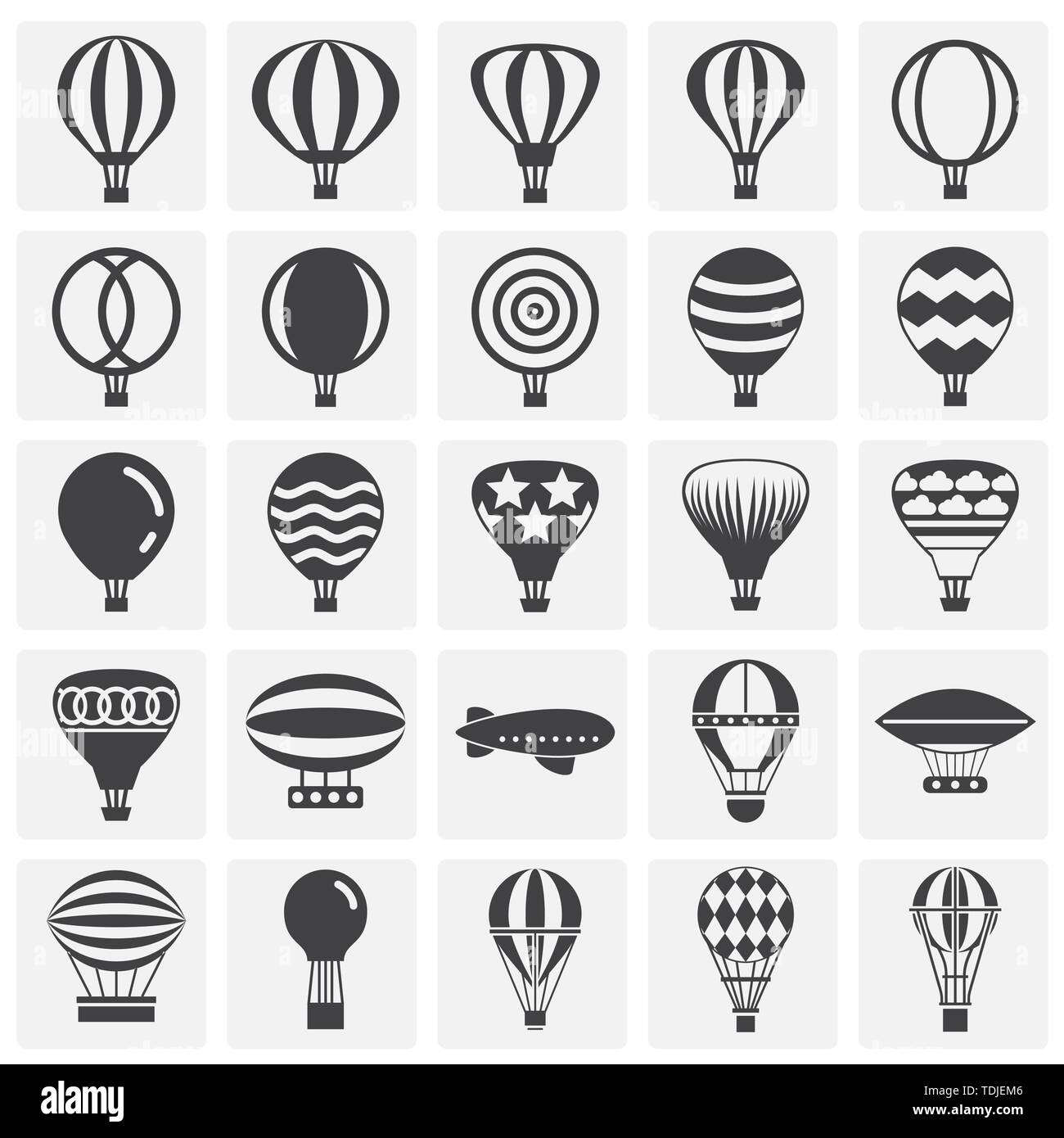 Download Hot Air Balloon Icons Set On Background For Graphic And Web Design Simple Illustration Internet Concept Symbol For Website Button Or Mobile App Stock Vector Image Art Alamy