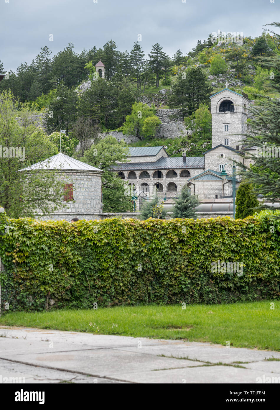 Monastery and Royal Gardens in Cetinje Montenegro Stock Photo