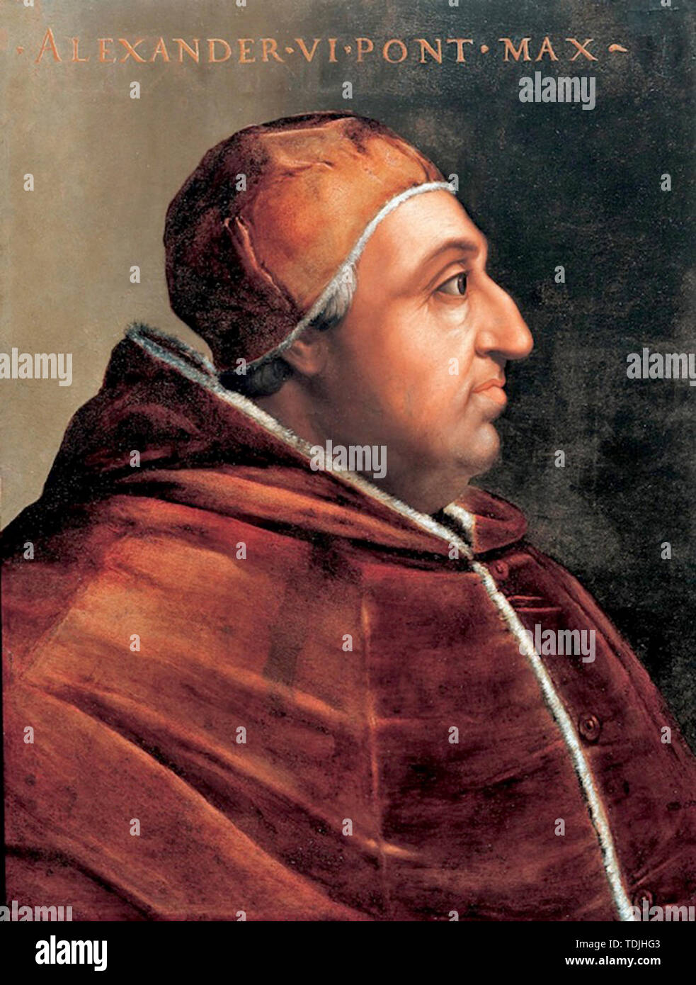 Pope Alexander VI, born Rodrigo de Borja (1431 – 1503), Pope from 1492 until his death. Stock Photo