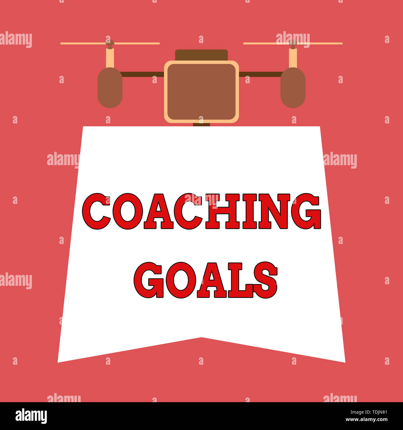 Writing Note Showing Coaching Goals Business Concept For Empowers