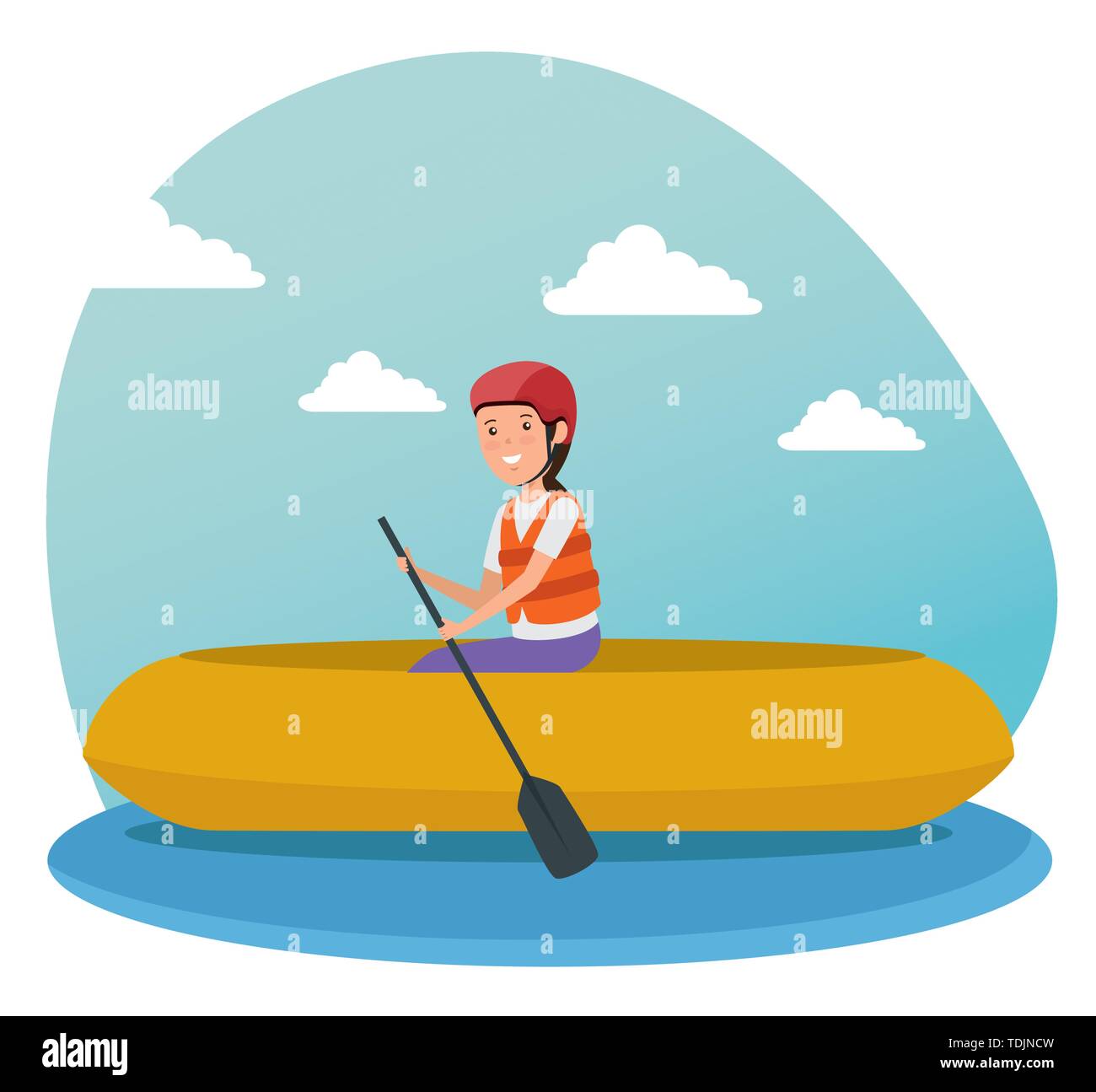 girl training canoeing fitness activity Stock Vector Image & Art Alamy
