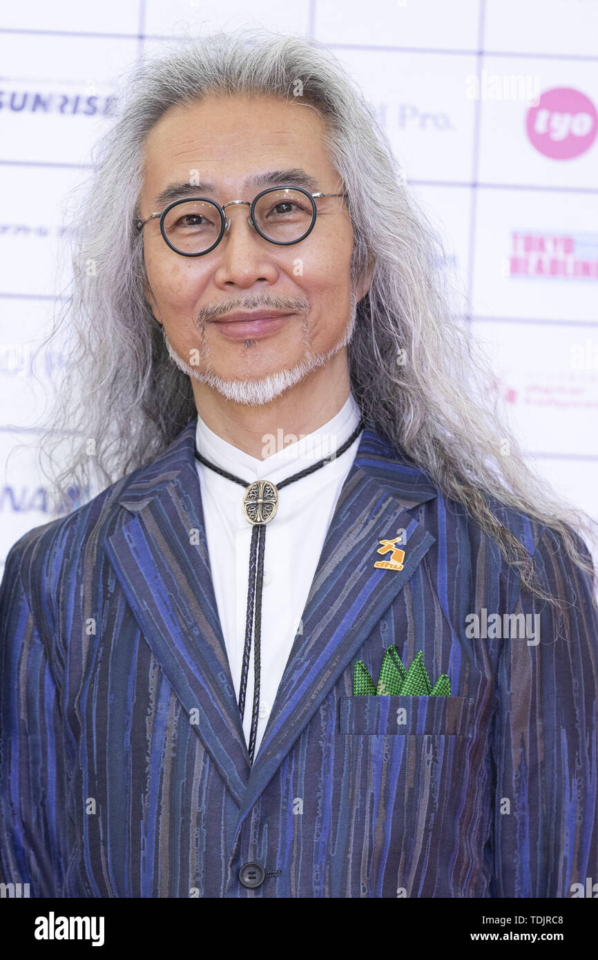 June 16, 2019 - Tokyo, Japan - Tomoyuki Sugiyama President of Digital Hollywood University poses for the cameras on the red carpet during the Short Shorts Film Festival & Asia 2019 (SSFF & Asia) Award Ceremony at Jingu Kaikan. The SSFF & Asia is one of the largest international short film festivals in Asia held in Tokyo from May 29 to June 16. For the first time, the four winners of this years' festival will become eligible for the 2020 Academy Awards (Oscars) on its short film category. (Credit Image: © Rodrigo Reyes Marin/ZUMA Wire) Stock Photo