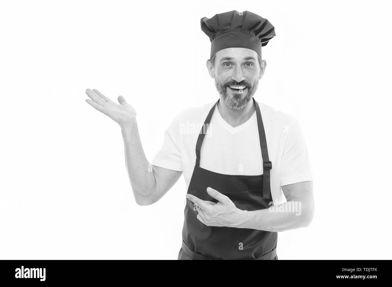 Cooking as professional occupation. Uniform for cooking. Chef in ...