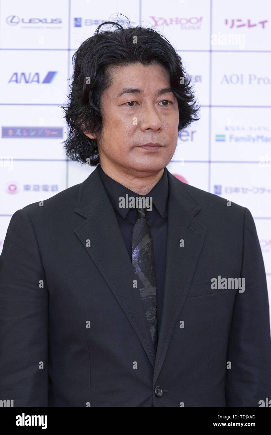 June 16, 2019 - Tokyo, Japan - Japanese actor Masatoshi Nagase poses for the cameras on the red carpet during the Short Shorts Film Festival & Asia 2019 (SSFF & Asia) Award Ceremony at Jingu Kaikan. The SSFF & Asia is one of the largest international short film festivals in Asia held in Tokyo from May 29 to June 16. For the first time, the four winners of this years' festival will become eligible for the 2020 Academy Awards (Oscars) on its short film category. (Credit Image: © Rodrigo Reyes Marin/ZUMA Wire) Stock Photo