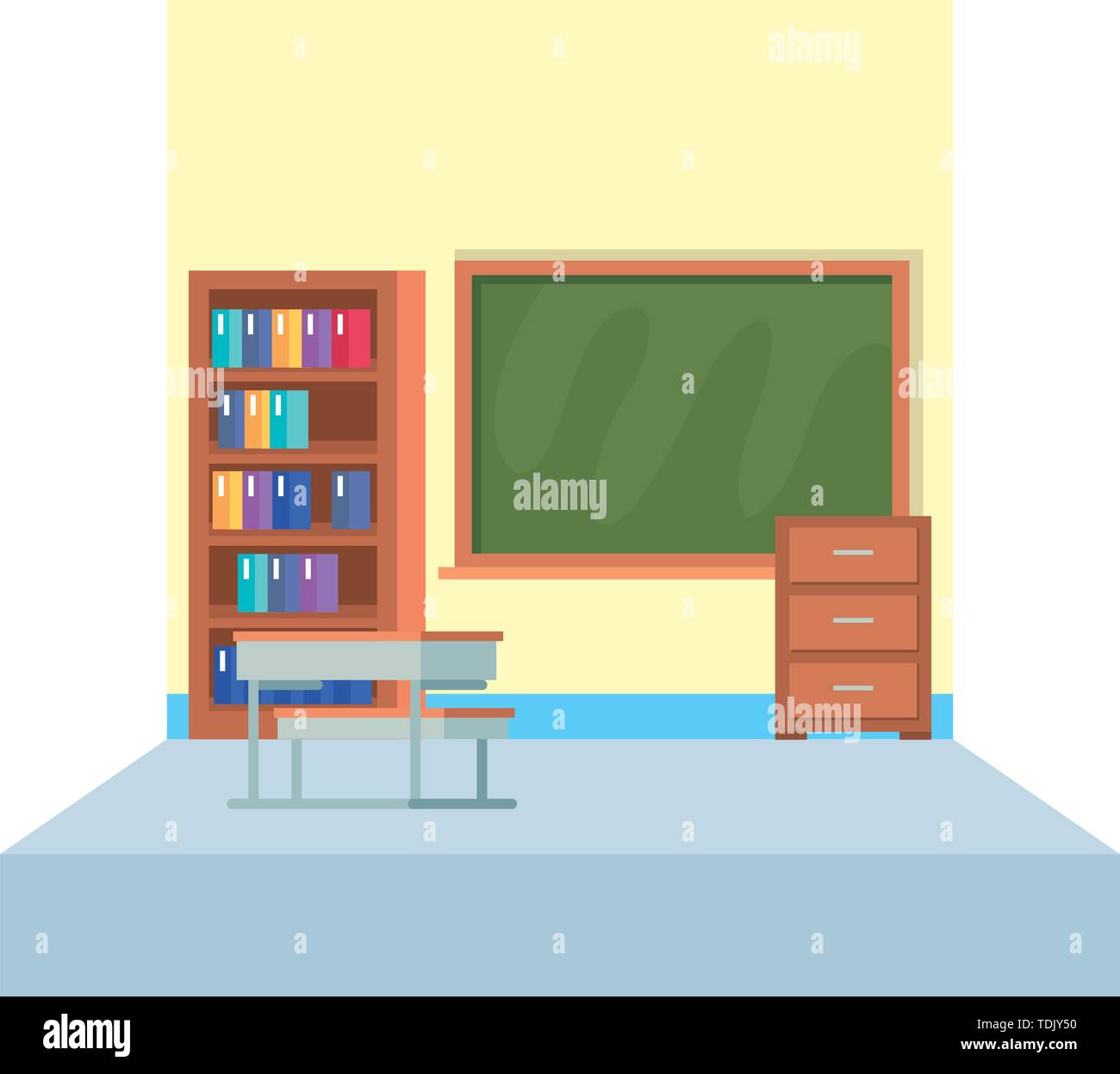 school classroom with chalkboard scene Stock Vector Image & Art - Alamy