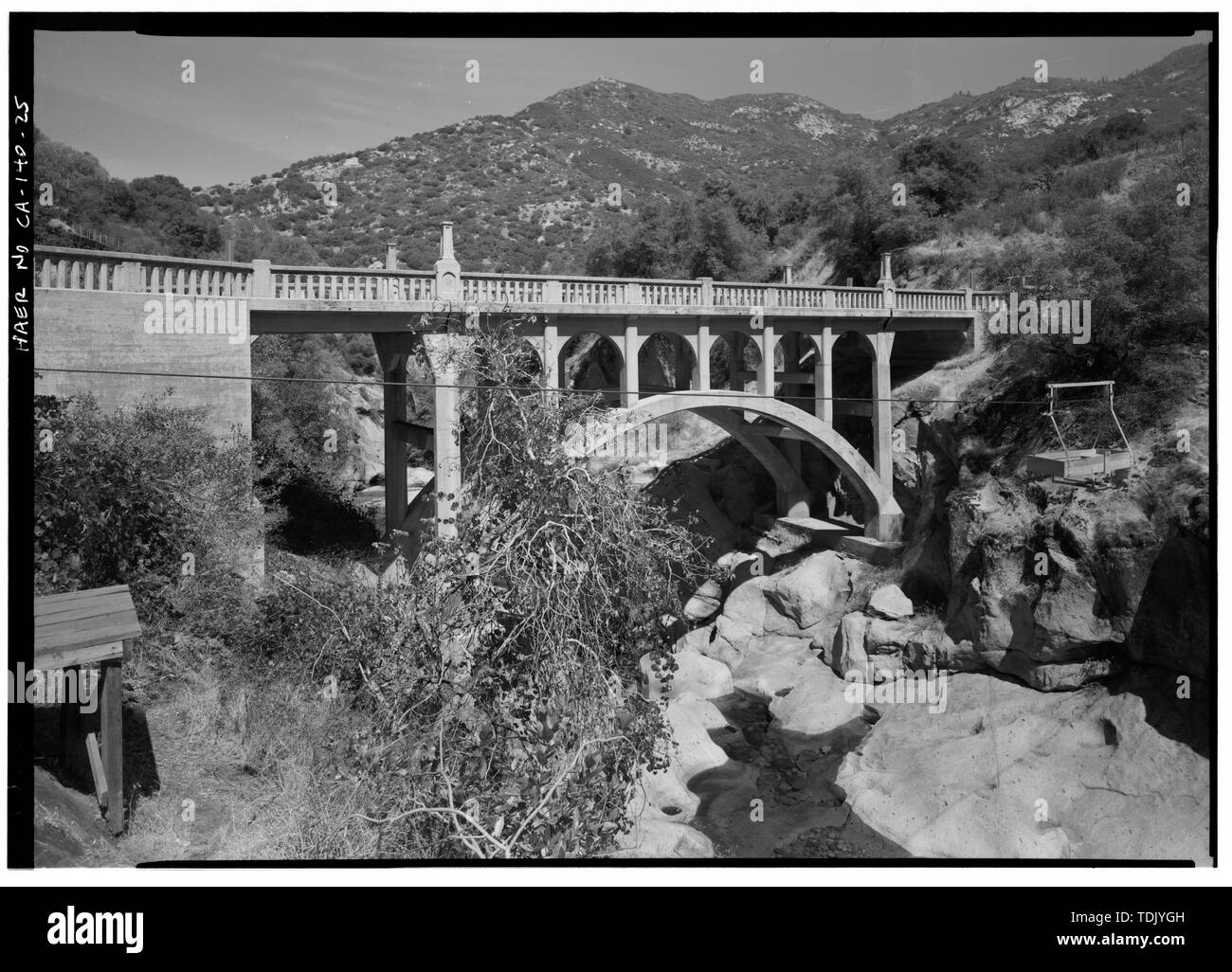 OAK GROVE BRIDGE ON MINERAL KING ROAD, SOUTH ELEVATION, FACING NORTH