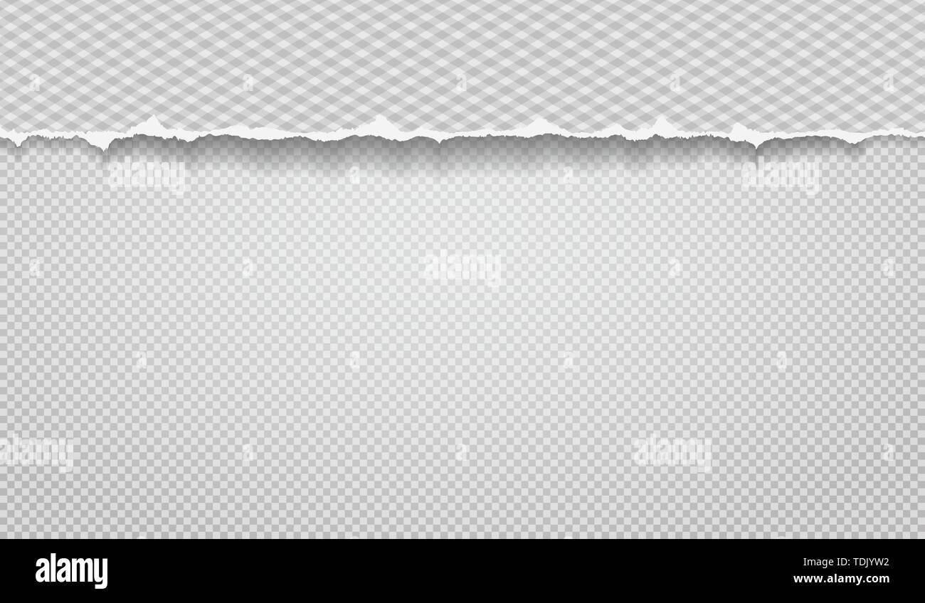 Piece of torn paper strip with diamond pattern and soft shadow is on ...