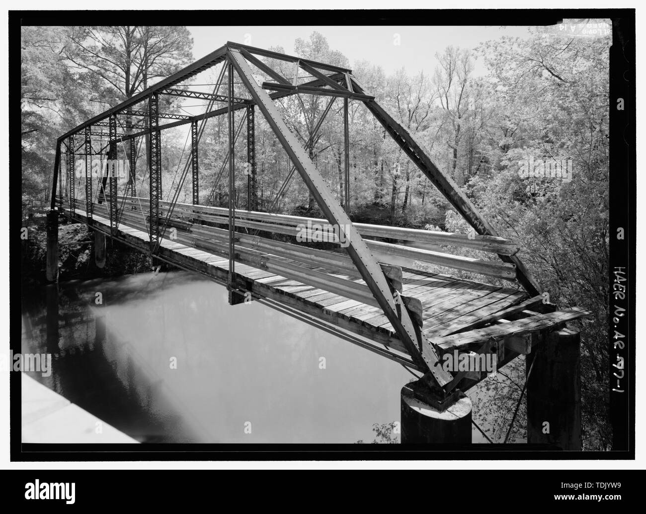 OBLIQUE PERSPECTIVE LOOKING SOUTH Tull Bridge, Spanning Saline River