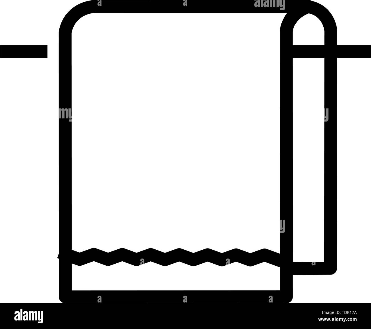Paper towel icon outline Black and White Stock Photos & Images - Alamy
