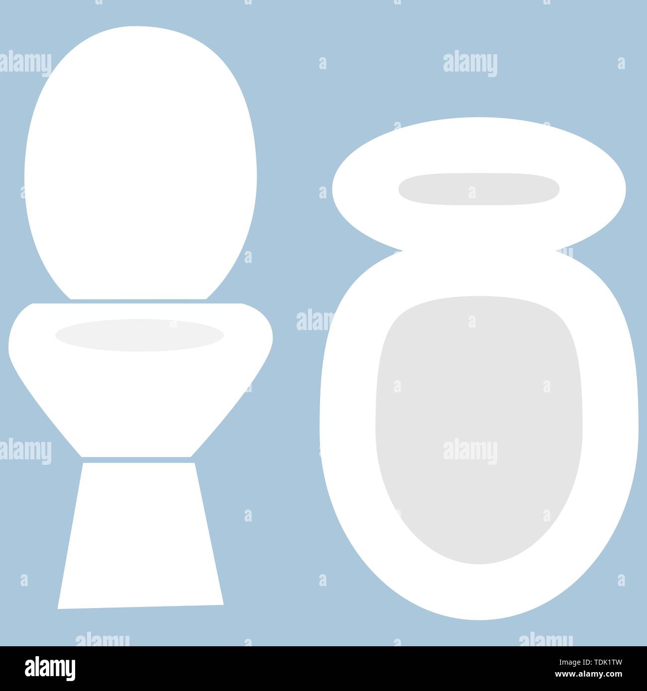 Toilet bowl. Simple flat cartoon illustration Stock Vector Image & Art -  Alamy