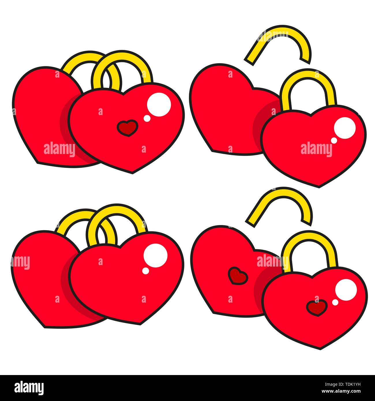 Lock Icons Set Vector. Lock Vector Design. Sign Design. Flat Style. Vector Eps 10 Stock Vector
