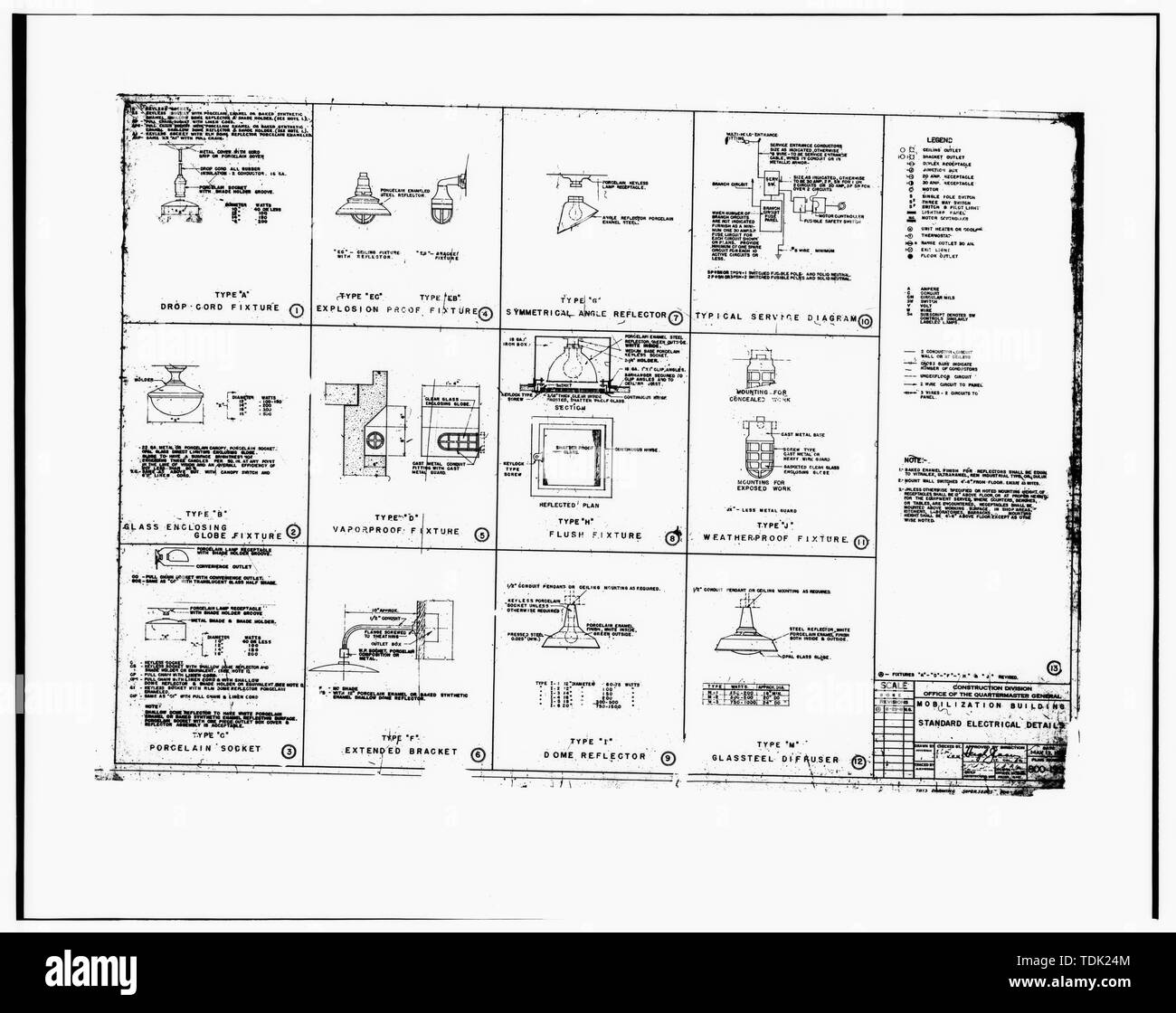 OFFICE OF THE QUARTERMASTER GENERAL; CONSTRUCTION DIVISION; PLAN NUMBER