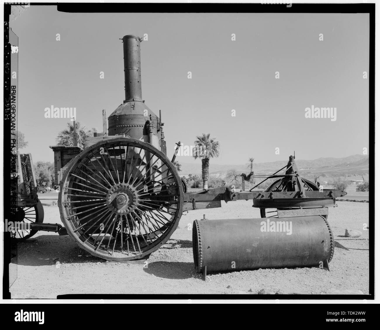 OLD DINAH STEAM TRACTOR, RIGHT SIDE ELEVATION. Twenty Mule Team Borax