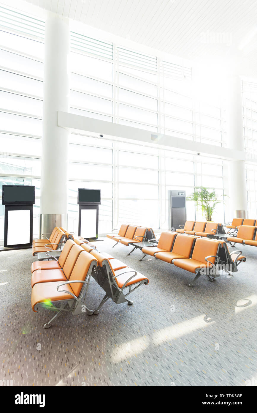 Modern airport design hall interior Stock Photo - Alamy