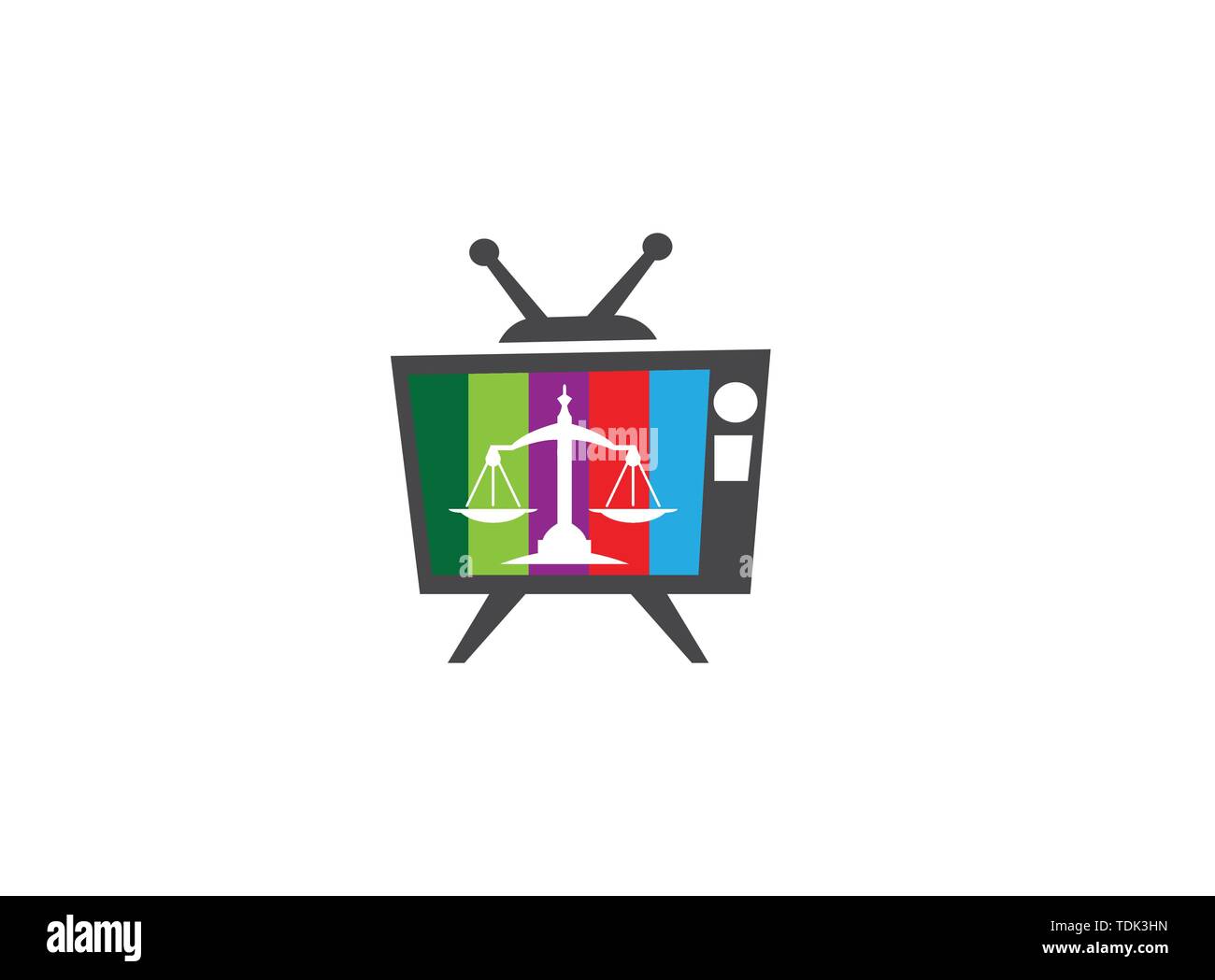 Balance Symbol Scales Logo Design Illustration Law Symbol In An