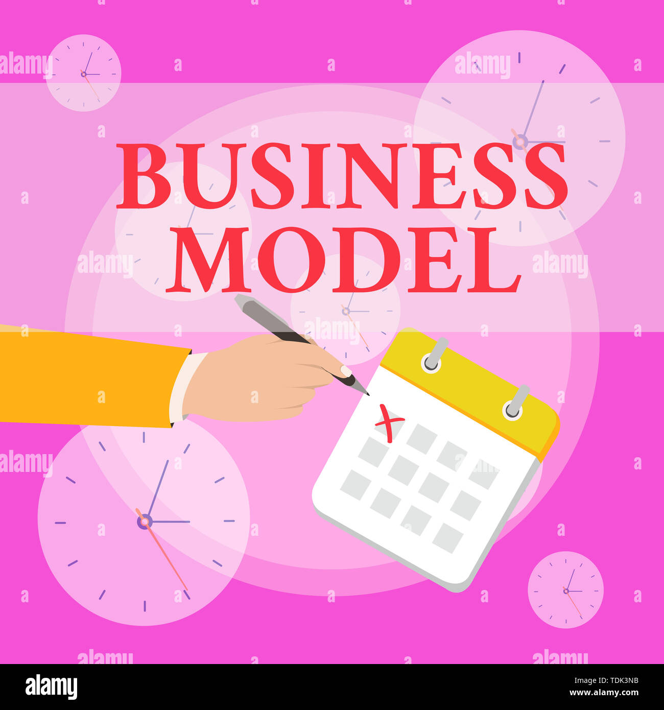 Writing note showing Business Model. Business concept for Identifying ...